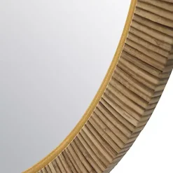Round Rattan Wall Mirror