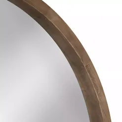 Round Rustic Wood Hutton Mirror