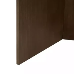 Round Walnut Wood Starburst Coffee Table