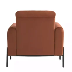 Rust Velvet Upholstered Knox Accent Chair