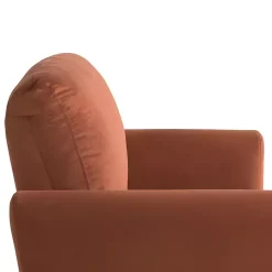 Rust Velvet Upholstered Knox Accent Chair