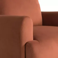 Rust Velvet Upholstered Knox Accent Chair