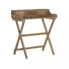 Rustic Brown Wooden Folding Desk