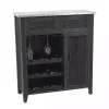 Rustic Galvanized Top Wine Cabinet