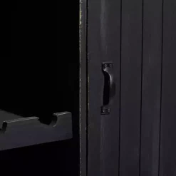 Rustic Galvanized Top Wine Cabinet