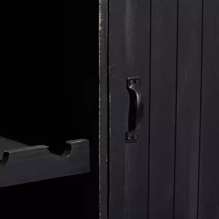 Rustic Galvanized Top Wine Cabinet