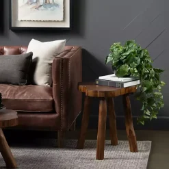 Rustic Natural Woodland Accent Table