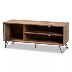 Rustic Oak Wood TV Stand
