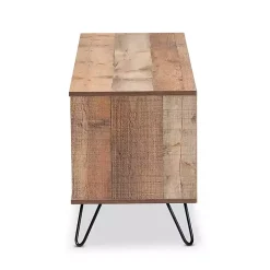 Rustic Oak Wood TV Stand