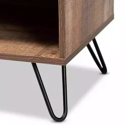 Rustic Oak Wood TV Stand