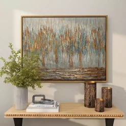 Rustic Reflections Framed Canvas Art Print