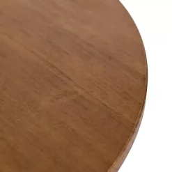 Rustic Wood Half Moon Floating Accent Table