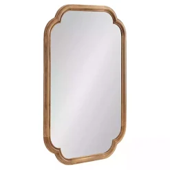 Rustic Wood Scallop Wall Mirror