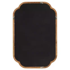 Rustic Wood Scallop Wall Mirror