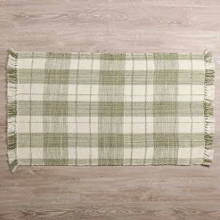 Sage Plaid Leland Scatter Rug