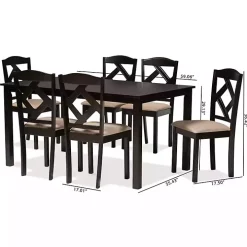 Sandy Beige Diamond Back 7-pc. Dining Set