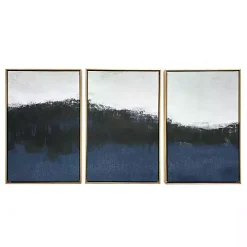 Sapphire Framed Canvas Art Prints, Set of 3