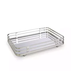 Satin Nickel Mirrored Vanity Tray