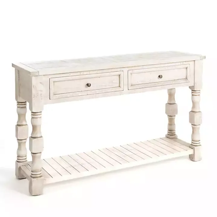 Savannah Cream Distressed Console Table