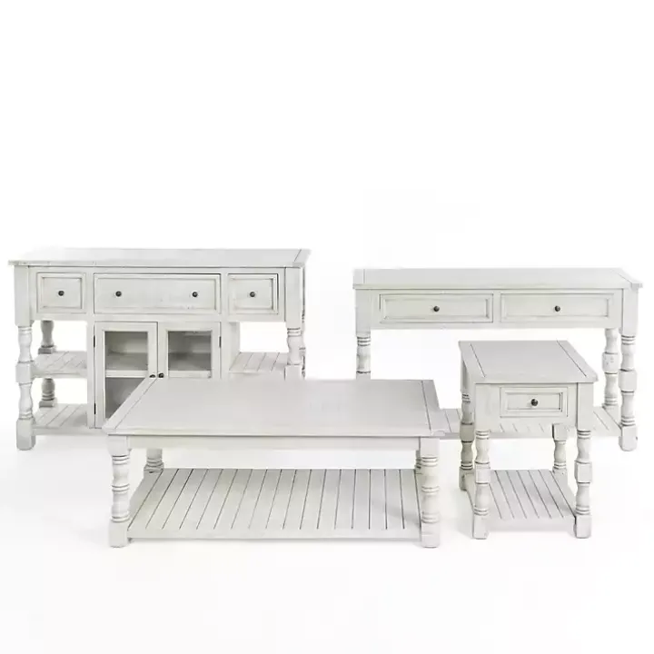 Savannah Cream Distressed Console Table