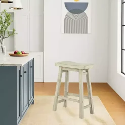 Sawgrass Wooden Saddle Seat Counter Stool