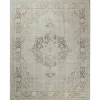 Sea Green Vintage Medallion Area Rug, 5x7