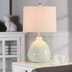 Seafoam Mint Green Ceramic Table Lamp