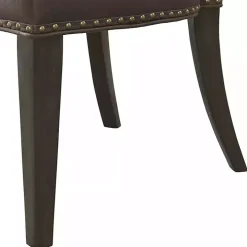 Sevana Brown Faux Leather Dining Chairs, Set of 2