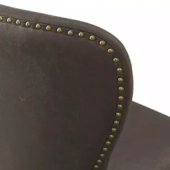 Sevana Brown Faux Leather Dining Chairs, Set of 2