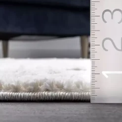 Shaggy Lattice Tassel Ansley Area Rug, 5x7