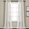 Sheer White Textured Curtain Panel Set, 84 in
