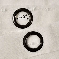 Sheer White Textured Curtain Panel Set, 84 in