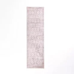Shiva Red Botanical Washable Runner, 2x7