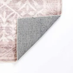 Shiva Red Botanical Washable Runner, 2x7