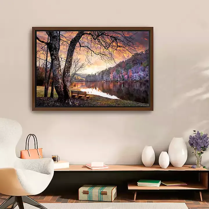 Silence of Sunset Framed Canvas Art Print