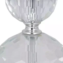 Silver Crystal Orb Table Lamps, Set of 2