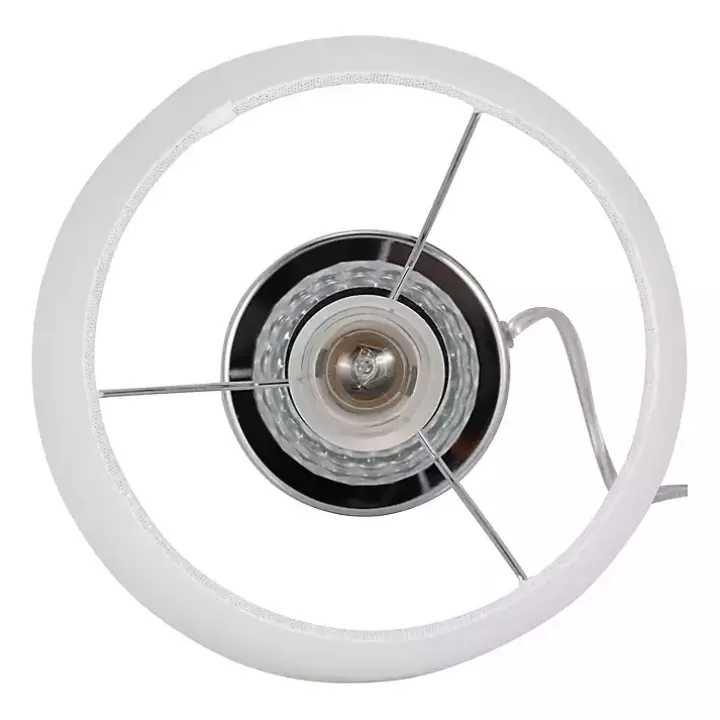 Silver Crystal Orb Table Lamps, Set of 2