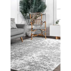 Silver Deena Abstract Area Rug, 7x9