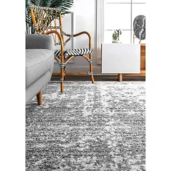 Silver Deena Abstract Area Rug, 7x9