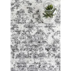 Silver Deena Abstract Area Rug, 7x9