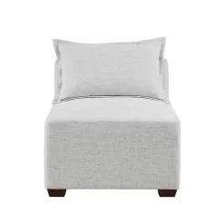 Silver Gray Modular Armless Accent Chair