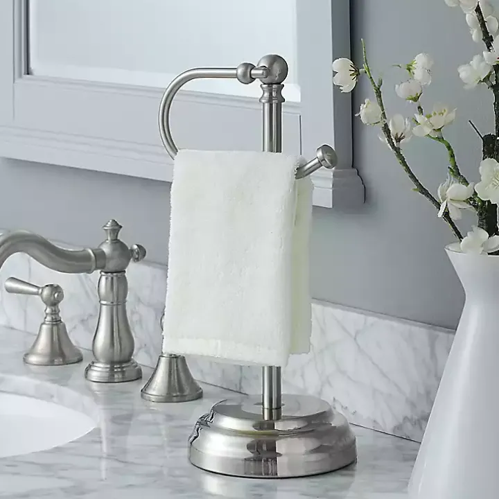 Silver Hook Countertop Towel Holder