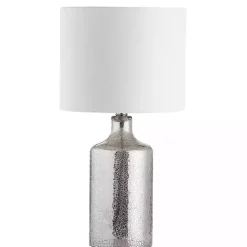 Silver Mercury Glass Cylinder Table Lamp