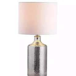 Silver Mercury Glass Cylinder Table Lamp