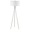 Silver Metal Tripod Floor Lamp