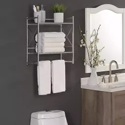 Silver 2-Tier Utility Shelf
