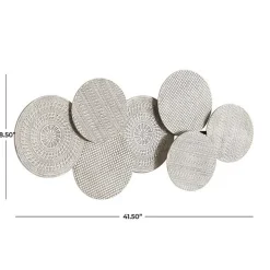 Silvery Rivers Layered Disks Wall Plaque