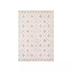 Slate Gray Diamond Print Area Rug, 5x7