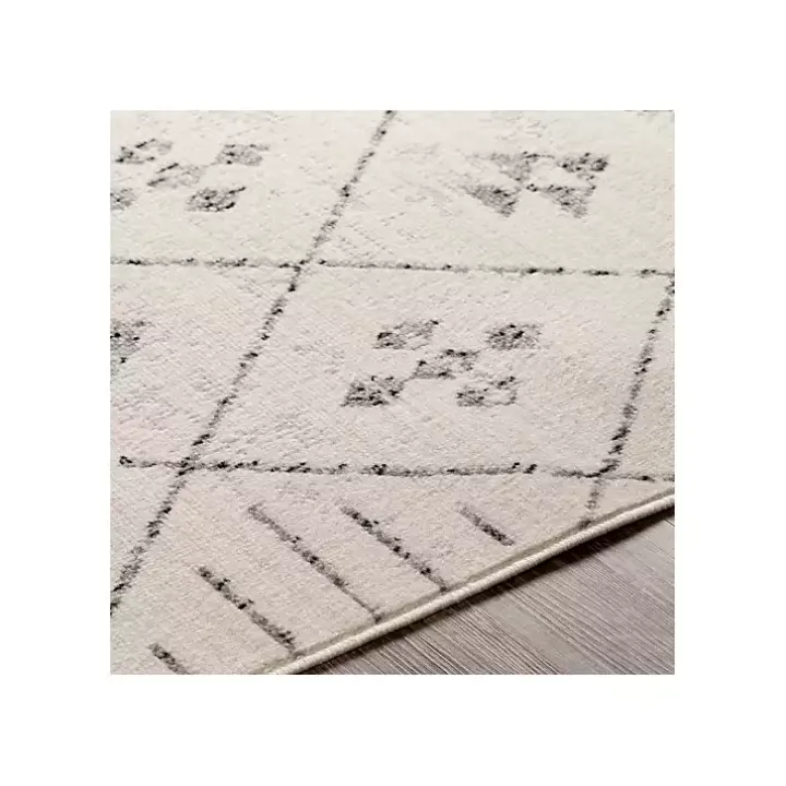 Slate Gray Diamond Print Area Rug, 5x7