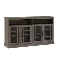 Slate Gray Glass Door Classic TV Stand